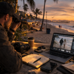 A professional private investigator in Vero Beach conducting discreet surveillance.